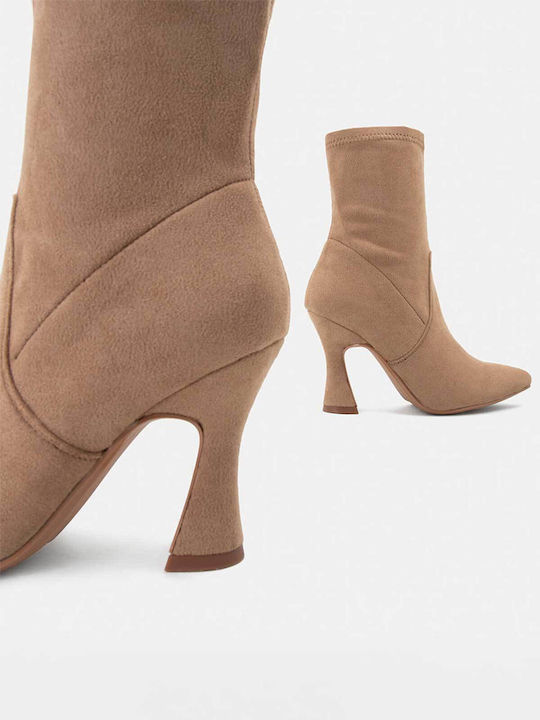 Wildleder Stiefeletten Damen Braun