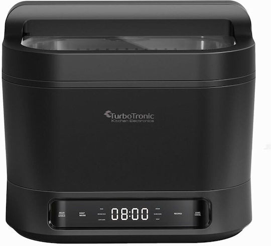 Turbotronic Aragaz multifuncțional 1200W cu Capacitate 4lt Negru