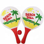 Beach Rackets Set Red with Ball