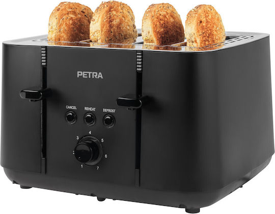 Petra Toaster 4 Slots 1850W Black