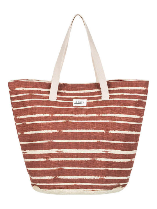 Roxy Fabric Beach Bag Orange with Stripes