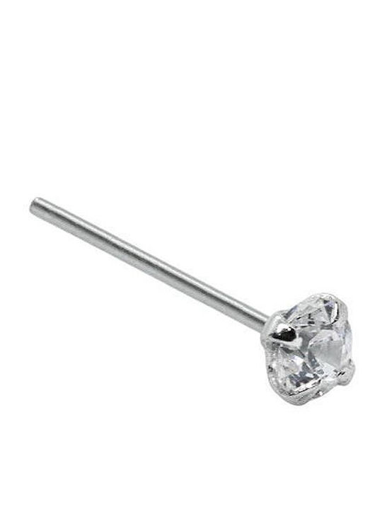 Piercing.gr Обеци за пиърсинг Нос От Сребро 0.6мм Бял