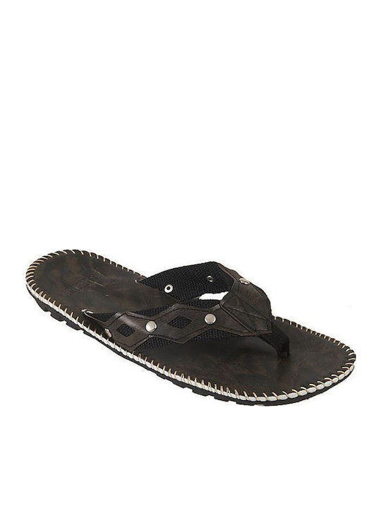 Mitsuko Herren Flip Flops Schwarze