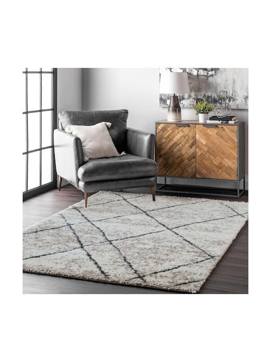 Saray Home Moroccan Covor Rectangular Shaggy Iv...