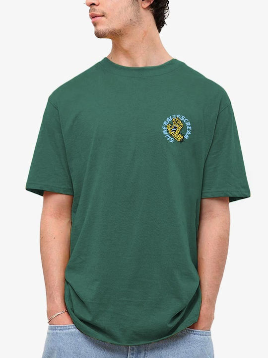 Santa Cruz T-shirt Bărbătesc cu Mânecă Scurtă Verde