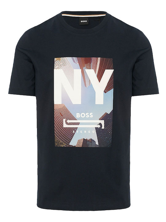 Hugo Boss T-shirt Bărbătesc cu Mânecă Scurtă Albastru marin