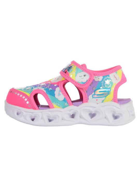 Skechers Papucopedile Heart cu Scratch & Lumini Multicolor