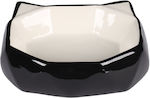 Flamingo Ceramic Cat Bowl Black Food 180ml