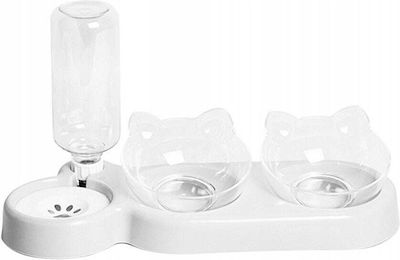 Automatic Feeder & Waterer for Cats Transparent