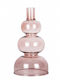 Present Time Candle Holder Glass in Pink Color 10x20x20cm 1pcs