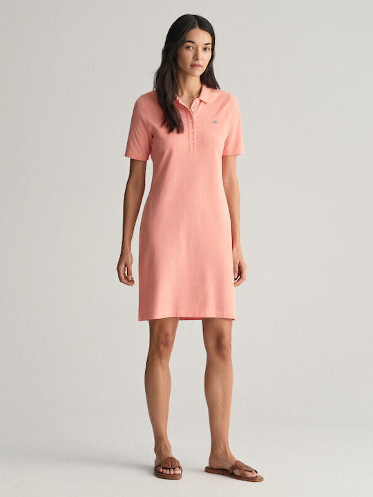 Gant Sommer Mini Hemdkleid Kleid Rosa