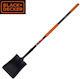 Black & Decker Schaufel mit Stiel 149cm und Fiberglasgriff
