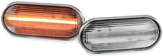 Странични мигачи за Vw Golf/ Vento/bora/ Passat/ Polo/transporter/ Seat Toledo/leon/ Ibiza/cordoba/ Alhambra/ Led Dynamic White 2 Pieces Car-1830