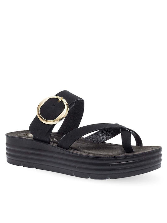 Parex Piele Sandale dama cu Bareta Pantofi cu platformă în Negru Culoare