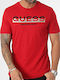 Guess Men's Short Sleeve T-shirt Chili Red