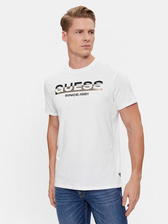 Guess Ανδρικό T-shirt Κοντομάνικο Λευκό