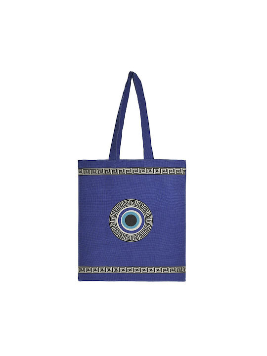 Inart Υφασμάτινη Τσάντα για Ψώνια σε Μπλε χρώμα
