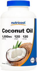 Nutricost Coconut Oil 1000mg με Γεύση Coconut 120 μαλακές κάψουλες