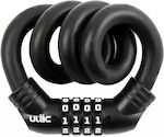 Ulac 1970 Bicycle Cable Lock with Combination Black