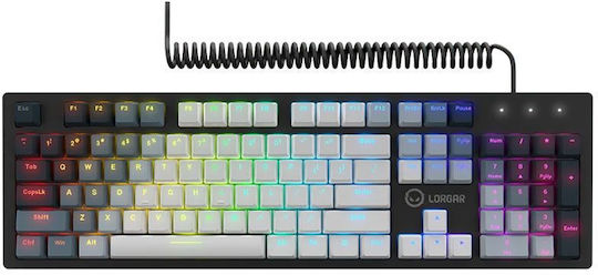 Lorgar AZAR 514 Gaming Mechanical Keyboard with Custom switches and RGB lighting (English US) White