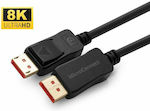 Microconnect Cable DisplayPort male - DisplayPort male 2m Μαύρο (MC-DP-MMG-200V1.4)
