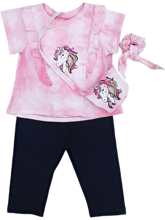 Evita Kids Set with Leggings Summer 2pcs Pink