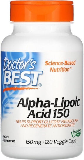 Doctor's Best Ala - Алфа Липоева Киселина 150 Мг 120 Капсули