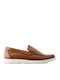 Δερμάτινα Ανδρικά Loafers σε Ταμπά Χρώμα