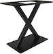 Zita Plus Prime Table Stand made of Metal in Black Color 70x40x73cm