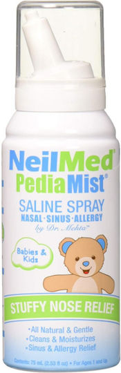 NeilMed Nasal Spray Pediamist Spray Nazal cu Ser Fiziologic pentru Sugari și Copii 75ml