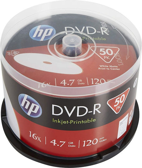 HP Beschreibbare DVD-R 16x 4.7GB Kuchenbox 50Stück