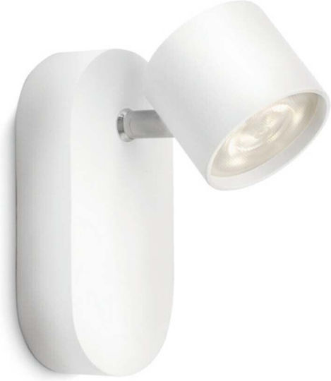 Philips Myliving Star Μονό LED Θερμό Λευκό Σποτ σε Λευκό Χρώμα