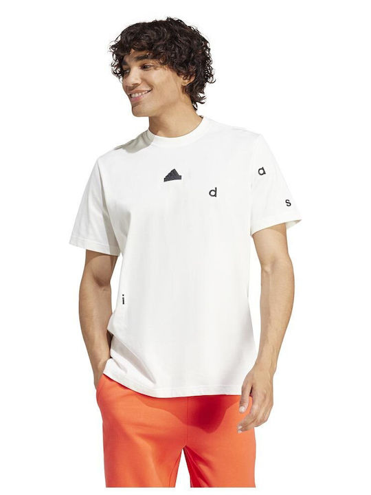Adidas Tricou pentru bărbați cu mâneci scurte Alb