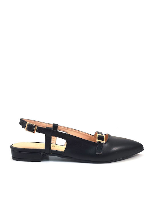 Pegabo Damen Ballerinas Slingback mit Riemen in Schwarz Farbe