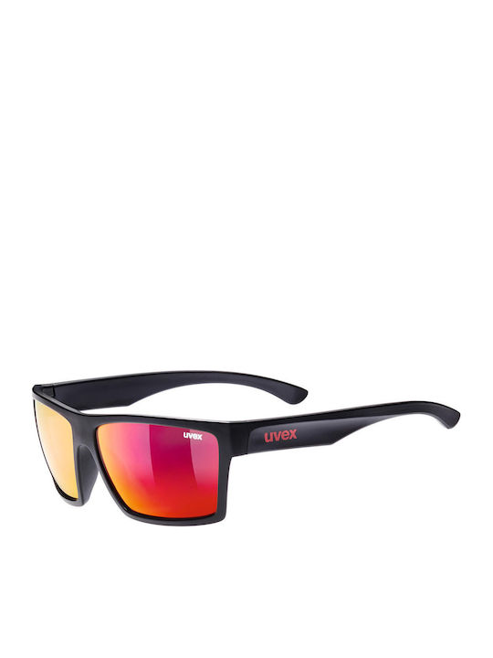 Uvex Unisex Sunglasses with Black Plastic Frame and Multicolour Mirror Lens S5309472213