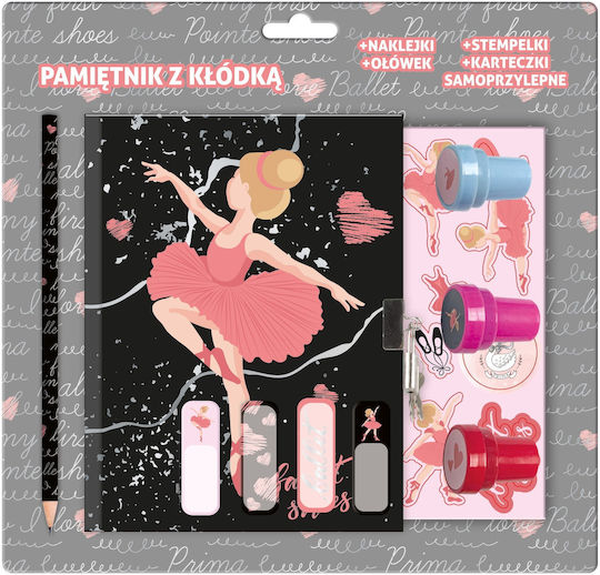 Diary With Padlock Plus Stamps And Accessories Ballet Girl Derform