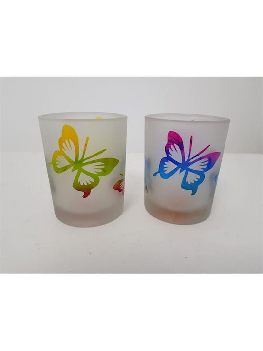 Plastona Candle Holder Glass 8cm 1pcs