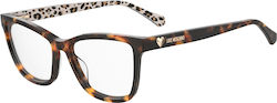 Moschino Damen Acetat Schmetterling Braun MOL63...