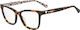 Moschino Plastic Eyeglass Frame Butterfly Brown...