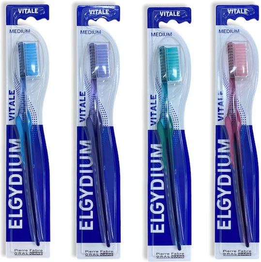 Elgydium Vitale 1/12 Οδοντόβουρτσα Μέτρια, 1τμχ