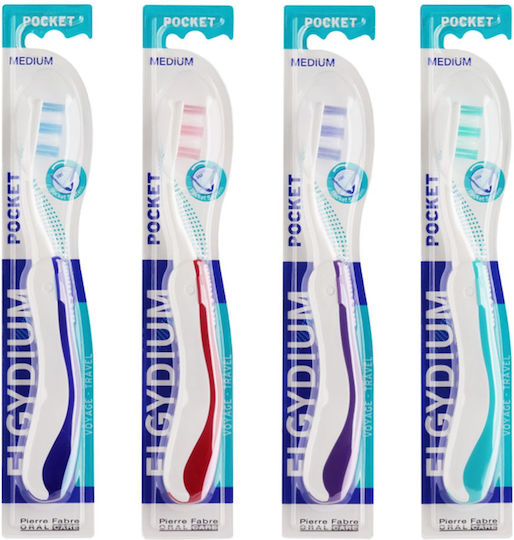 Elgydium Pocket Travel Size Οδοντόβουρτσα Μέτρια, 1τμχ