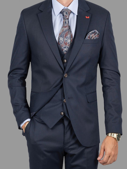 Dezign Men's Suit Slim Fit BLUE