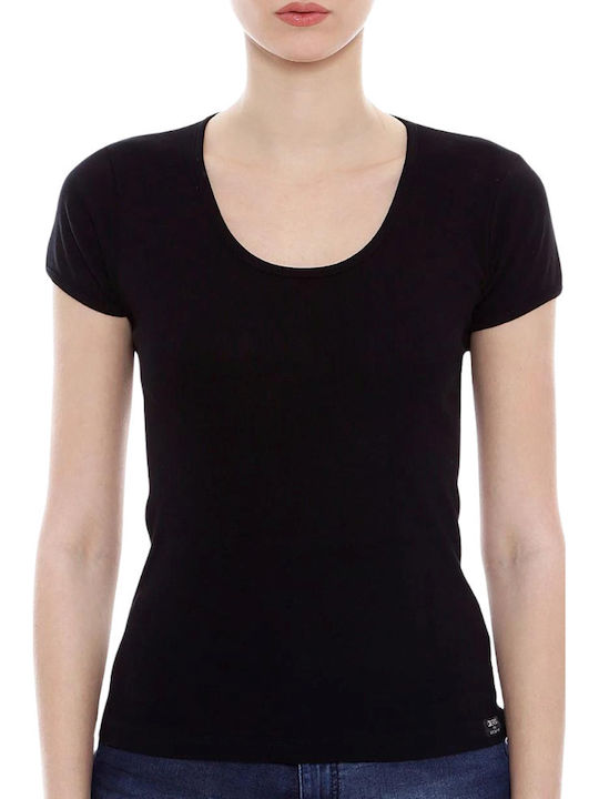 Vero by Aslanis Women's Short Sleeve Cotton T-Shirt Black