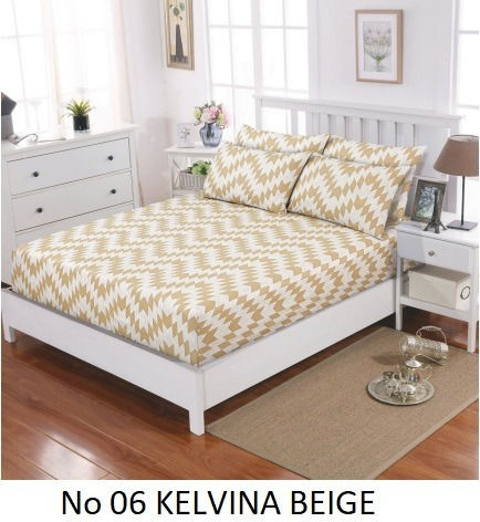 Casa Colori Cearșaf Dublu cu Elastic 140x200+30cm. Kelvina Bej
