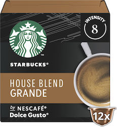 Starbucks Capsules Espresso House Blend Compatible with Machine Dolce Gusto 12caps,tobolek