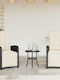 Bistro Garden & Outdoor Furniture Set for Small Outdoor Spaces 3 Pieces Black with Pillows