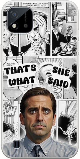Tv Quotes - Michael Scott Задна корица Силикон Многоцветен (Realme C11 2021)