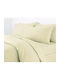 MayHome Set Cearșafuri Semi-Dublu 180x240cm. Ecru 3buc