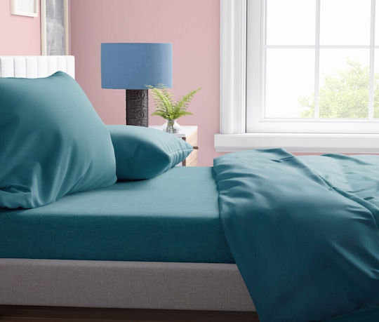 MayHome Duvet Set Single 160x240cm Petrol Blue 2pcs 350 GSMGsm