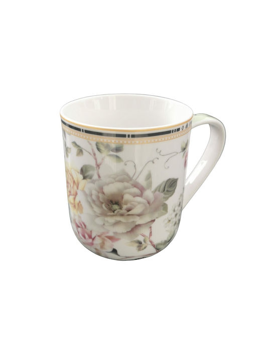 Karvounis Floral Paris Roses Mug Brown 380ml